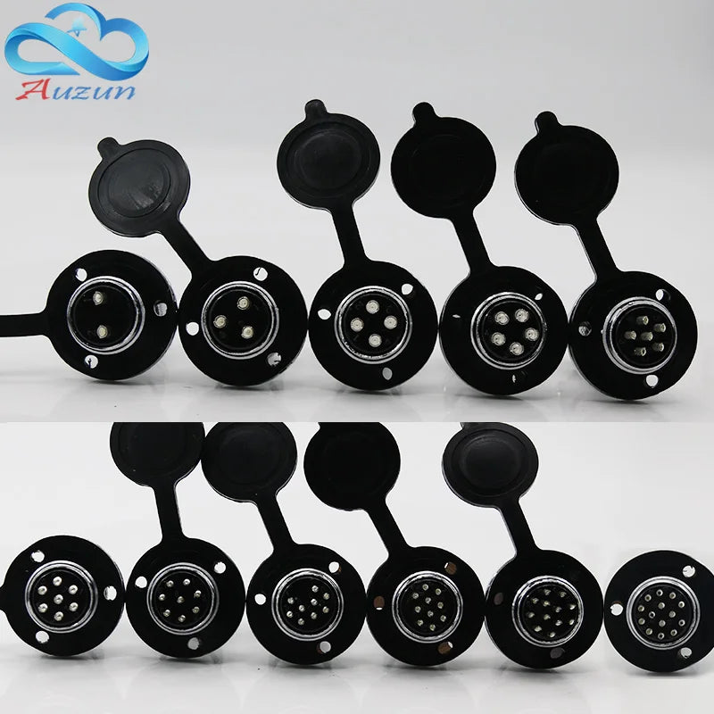 GX20 with Flanged Aviation Plug Connector 2、3、4、5、6、7、8、9、10、12、14 Pins Core Contains Both Female and Male