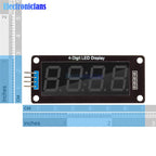 0.56 inch 4-Digit 7 Segments Digital Tube Clock Module Double Dots Blue Yellow White Green Red LED Display TM1637 For Arduino