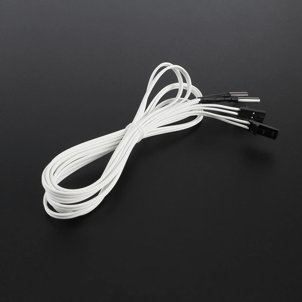 2pcs 3D Printer Parts HT-NTC100K Thermistor Temperature Sensor L 1M For 350 Degrees For Prusa i3 MK2S/MK3/MK3S Hotend Extruder