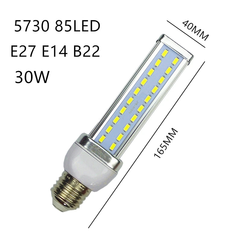 5730 LED Lamp Corn Light 30W 40W 50W 60W 80W 100W Street Bulb E27 E39 E40 85-265V Yard Lamp Cool Warm White Industrial Lighting