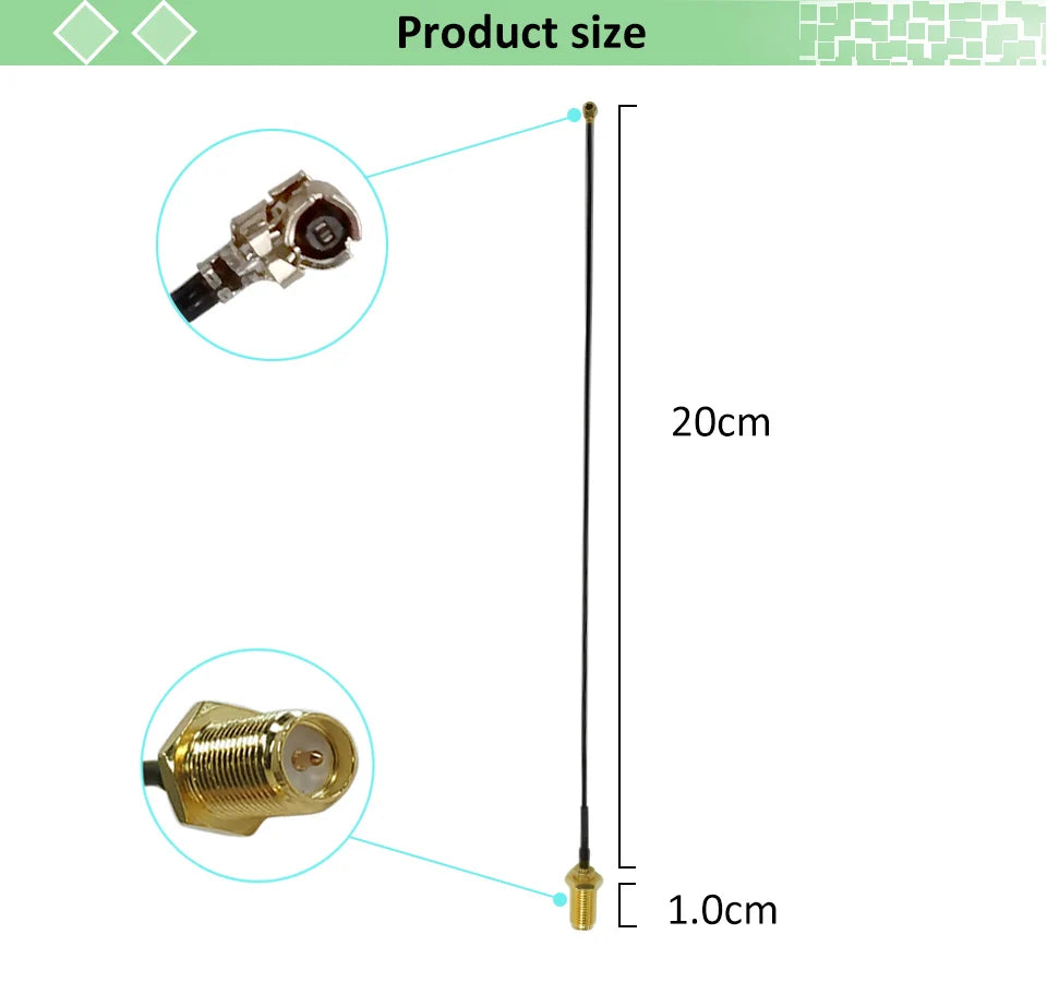 Eoth Wholesale 433MHz Antenna LORA 5dBi GSM 433 MHz Connector Rubber 433m LoRaWAN IOT SMA Male Female Extension Cord Pigtail