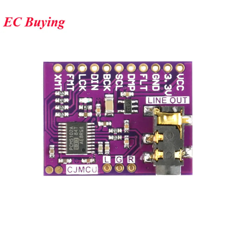 Interface I2S PCM5102A DAC Decoder GY-PCM5102 I2S Player Module For Raspberry Pi PHAT Format Board Digital PCM5102 Board