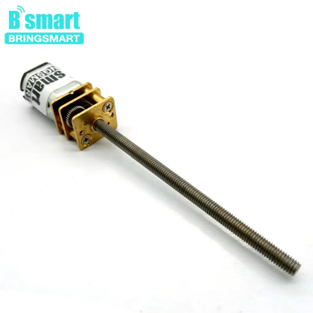 Bringsmart M3 Screw 55mm Threaded Shaft 3V 6V 12V DC Motor Customized 30/100/200/250/300/600rpm Mini Electric Gear Reducer N20