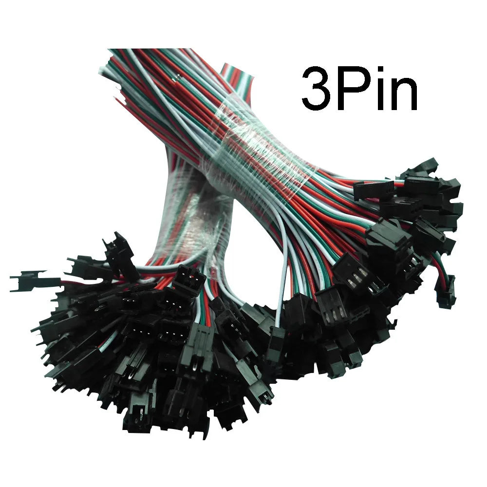 5pair~100pairs 3pin 4pin 5pin 6pin JST LED Connectors,Male And Female Connector for 3528 5050 RGB RGBW RGBWW LED Strip Light