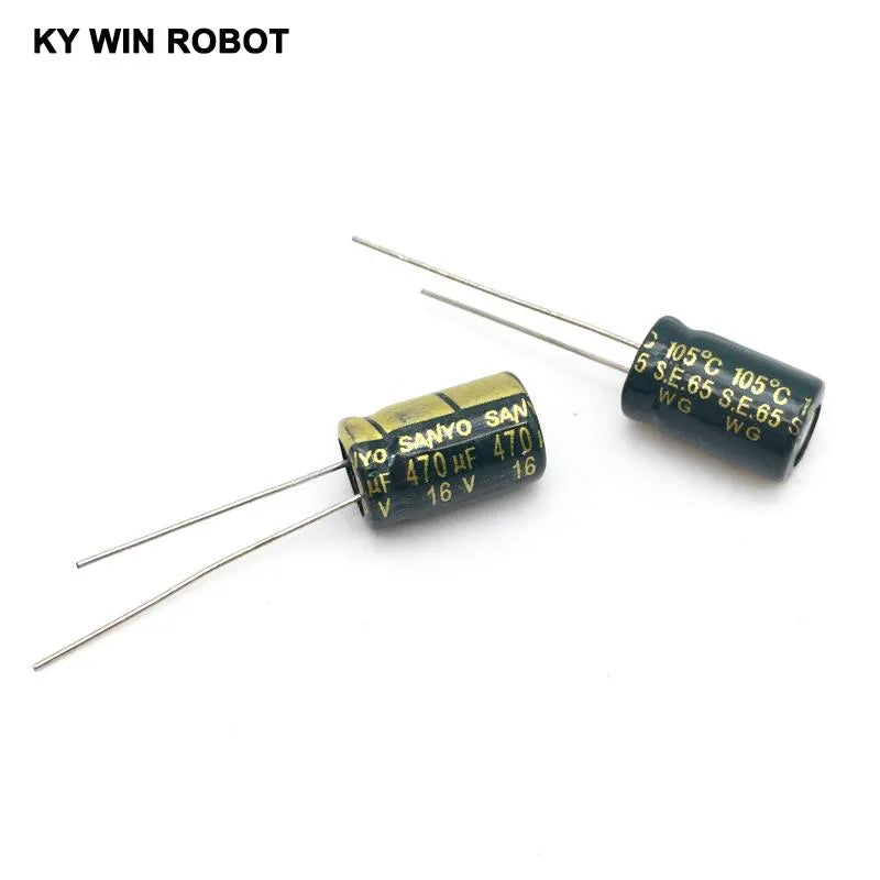 50PCS/LOT 16V 470UF 8*12 High Frequency Low Impedance Aluminum Electrolytic Capacitor 470uf 16v