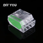 25/50/100Pcs 252/253/254/255 Fast Push-in Conductor Wiring Connector Terminal Block Compact Wire Connector 2/3/4/5Pin AWG18-12