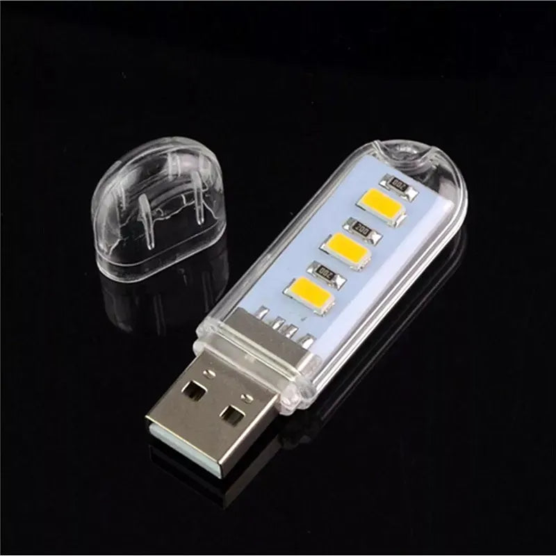 USB LED Book Lights 3LEDs 8LEDs SMD 5630 5730 LED Bulb 5V Power Input White 5000-6500K Warm White 3000-3500K USB Night Light