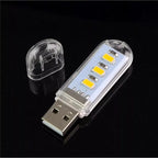 USB LED Book Lights 3LEDs 8LEDs SMD 5630 5730 LED Bulb 5V Power Input White 5000-6500K Warm White 3000-3500K USB Night Light