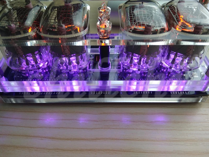 IN-12 Glow Tube Clock 4-bit IN12 glow tube clock Seven-color RGB LED DS3231 nixie clock IN-12B