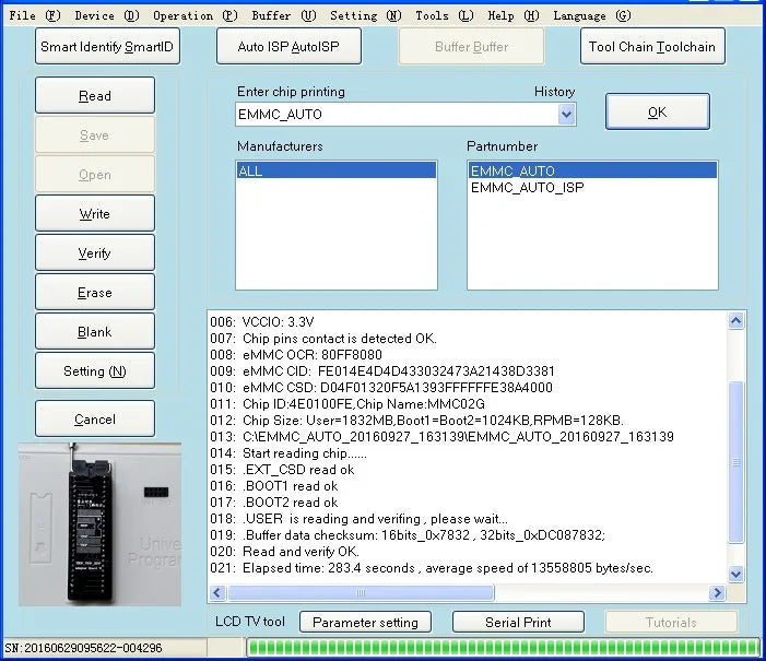 Original RT809H RT809HSE EMMC-Nand FLASH Extremely fast Universal Programmer +39 Items+Edid Cable WITH CABELS EMMC-N