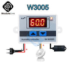W3005 220V 12V 24V Digital LED Display Humidity Controller Hygrometer Temperature Control Switch Hygrostat  SHT20 Sensor Probe