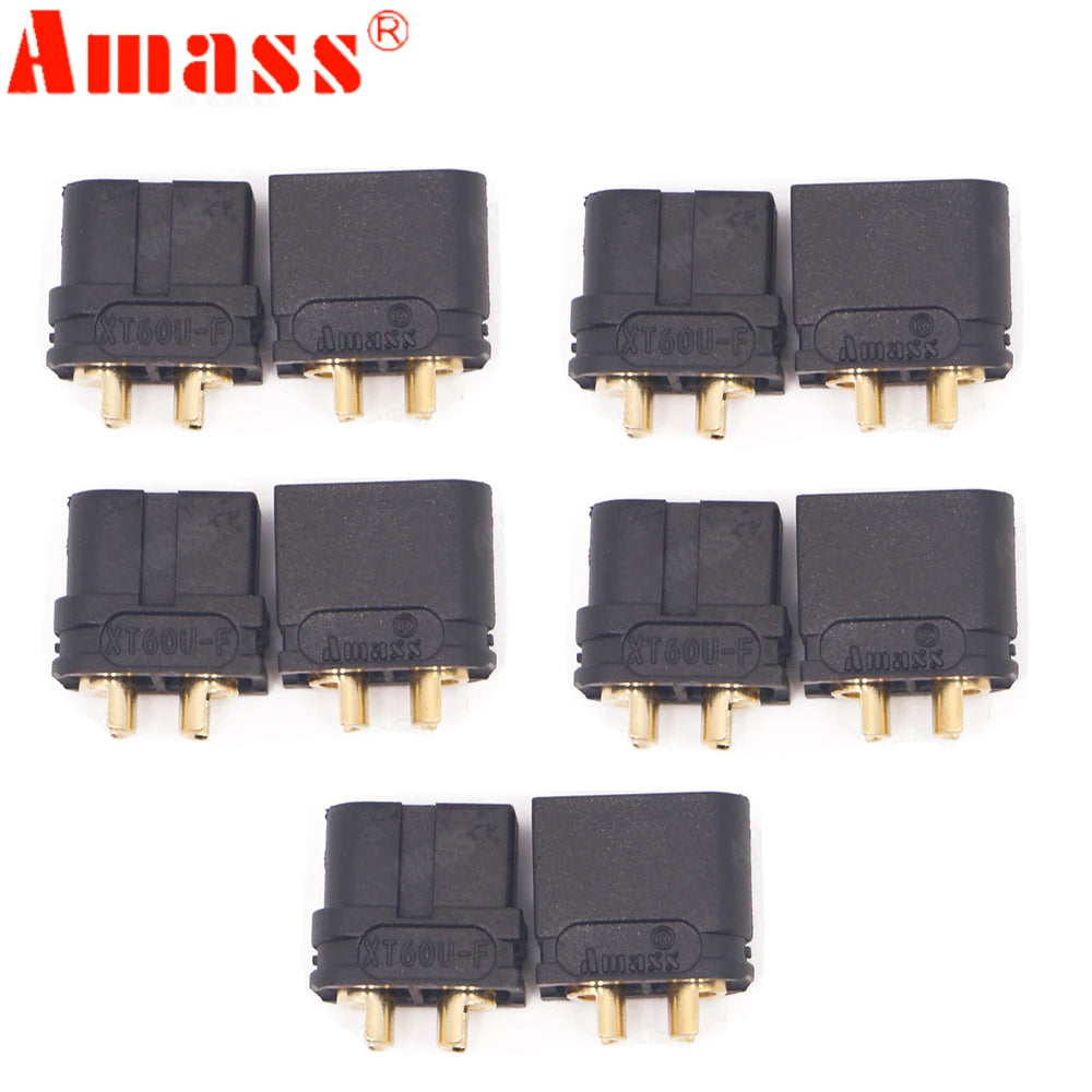 100 x  Amass XT60U Male Female Bullet Connectors Plugs for Lipo Battery Upgraded XT60 (50 Pair )