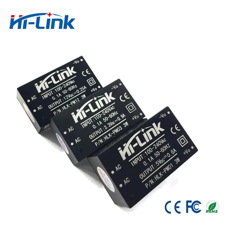 Hi-Link HLK-PM01 AC DC Step Down Converter Manufacturer 220V to 5V 3W Mini Intelligent Compact Power Supply Module
