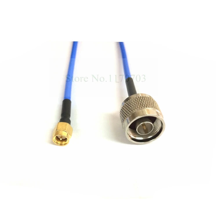 1 Pcs N Type Male to SMA Male Plug Connector RG402 RG-402 Semi Flexible Coaxial Cable 50 Ohm Blue (10cm, 15cm, 20cm)