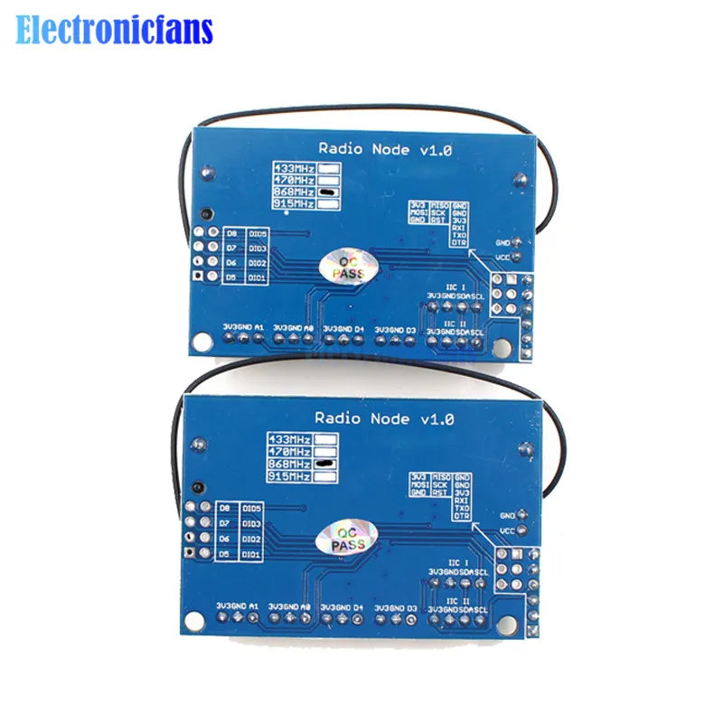 868MHz LoRa Radio Node V1.0 IOT Wireless Transmission LoRa Module RFM95 SX1276 for Arduino ATmega328P 3.7-12V UFL Antenna