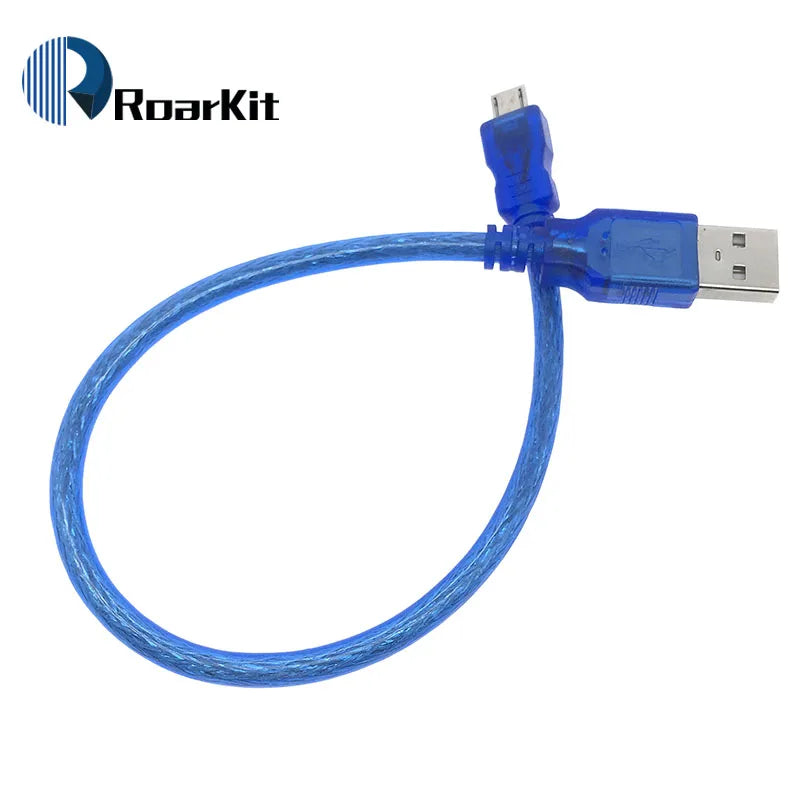 5/10PCS Micro USB Cable for Pro Micro Leonardo DUE R3 D1 Mini NodeMcu V3 TP4056 18650 Board 30cm