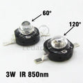10pcs Infrared Red 850nm 3W High Power LED Chip IR 850Nm Epistar LED Beads for Night Camera