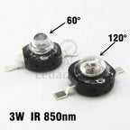 10pcs Infrared Red 850nm 3W High Power LED Chip IR 850Nm Epistar LED Beads for Night Camera