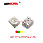 3528 RGY LED Red + Green + YELLOW Common Anode / Cathode Water Clear Plcc-4 20mA SMD LED LIGHT BEADS LAMPS  3.5*2.8*1.9MM