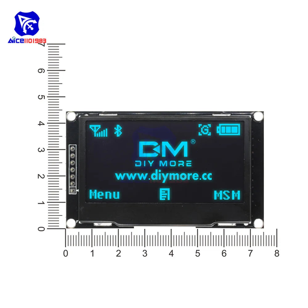 diymore 2.4" 2.42 inch 128x64 OLED LCD Display Module SSD1309 12864 7 Pin SPI/IIC I2C Serial Interface for Arduino  R3 C51