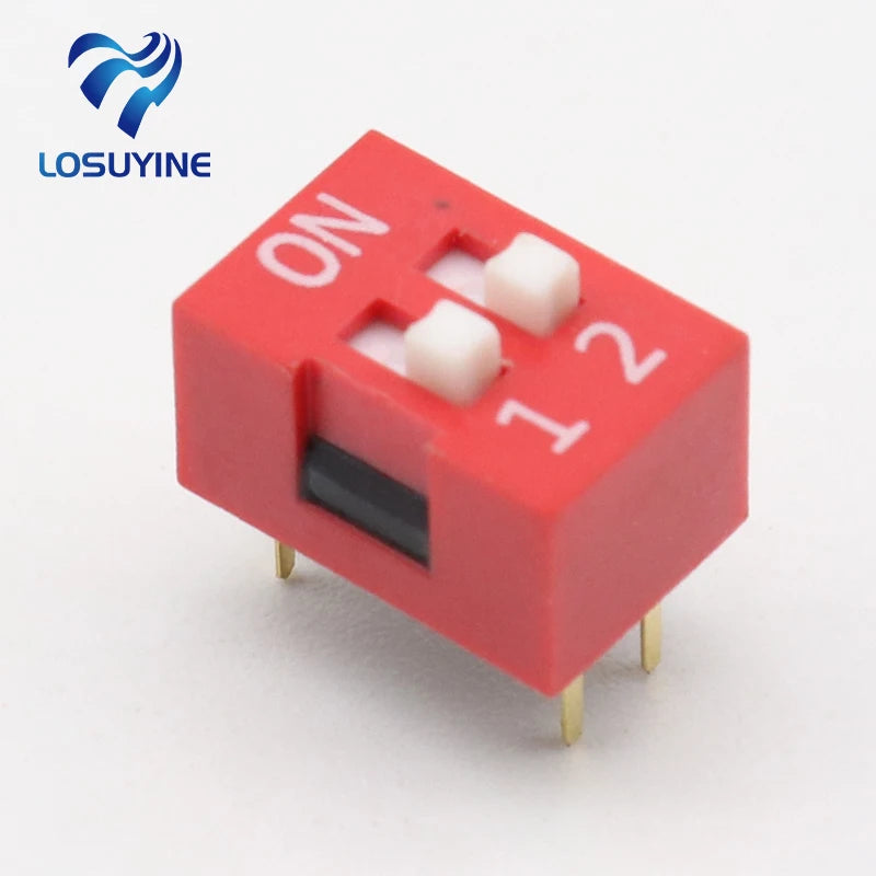10Pcs Slide Type Switch Module 2.54mm 2 Position Way DIP Red Pitch