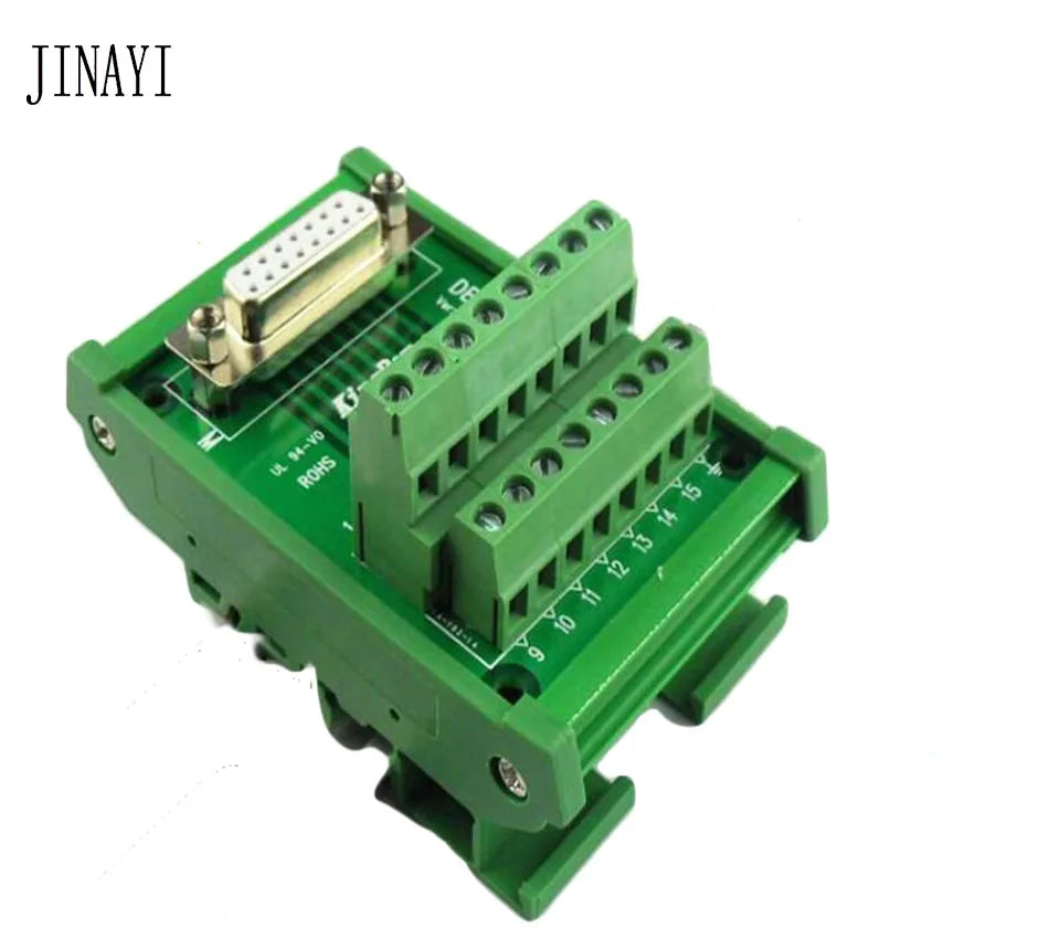 DB15 15 pin D-SUB Female Male signals Terminal PCB Breakout Board Adapter Connector