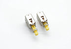 5pcs  Right Angle PCB Latching Push Button Switch DPDT Double Pole 6 Pin self-locking key power switches red blue yellow A03/04