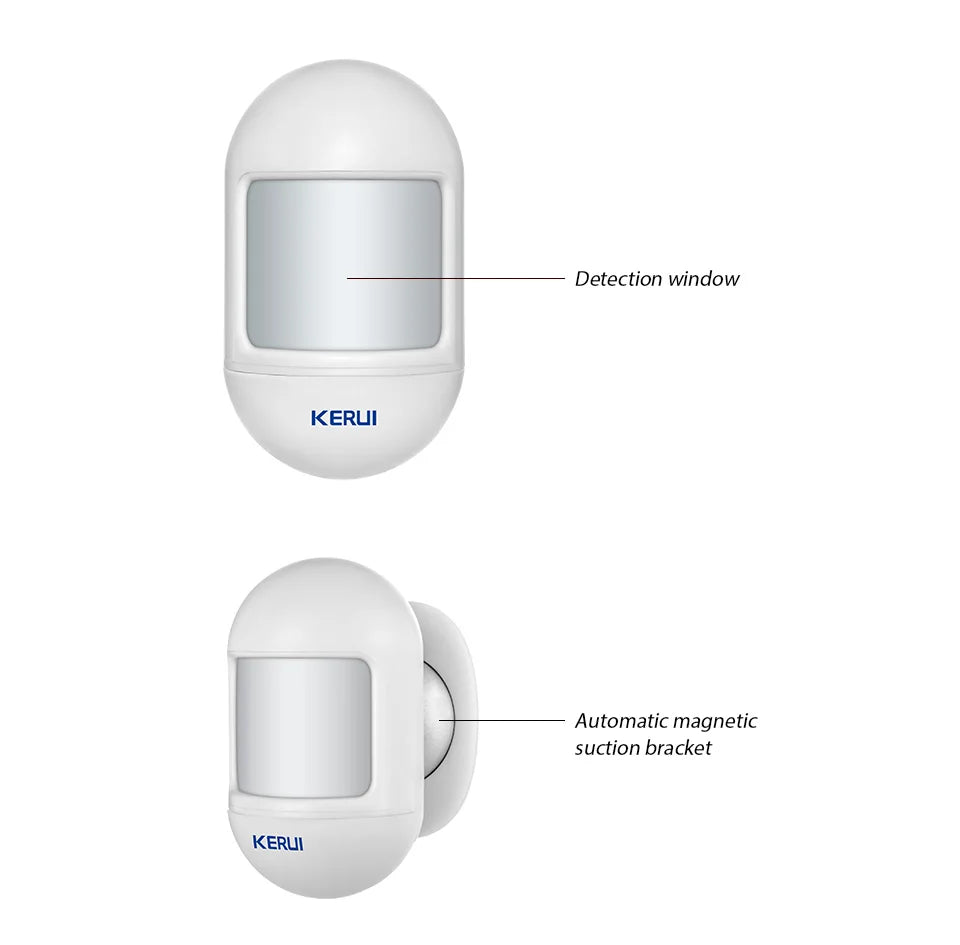 KERUI Wireless Mini Design PIR Motion Detector Passive Infrared Alarm Sensor with Magnetic Swivel Base for Home Alarm System