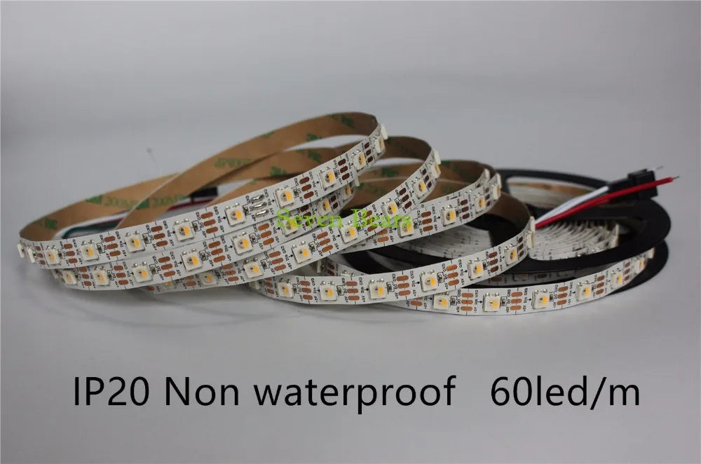 SK6812 RGBW (Similar Ws2812b) 4 in 1 1m/4m/5m 30/60/144 Leds/Pixels/M Individual Addressable Strip  WW NW IP30/65/67 DC5V
