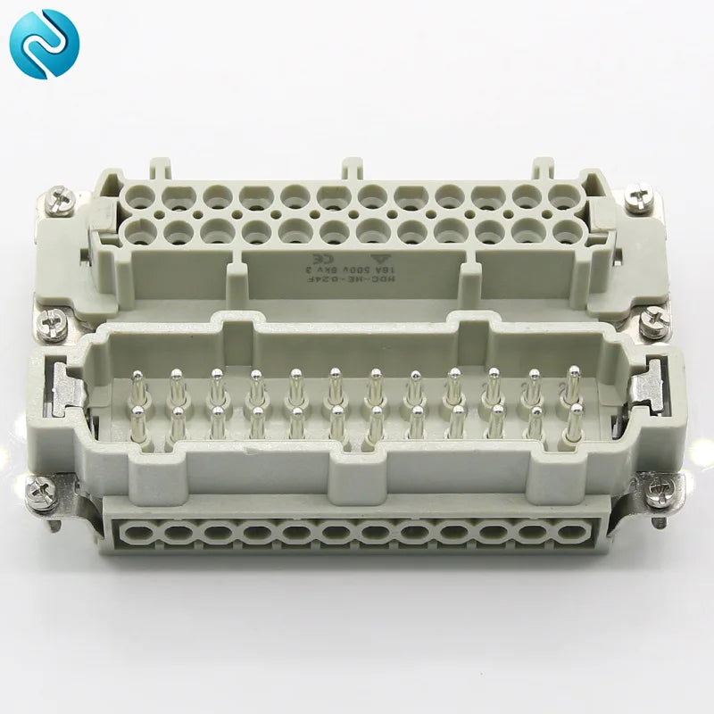 HDC-HE Heavy Duty Connector 4/6/10/16/24 Core Pin  Male Core and Female Core Connector 16A500v Aviation WaterprooPlug  Connector