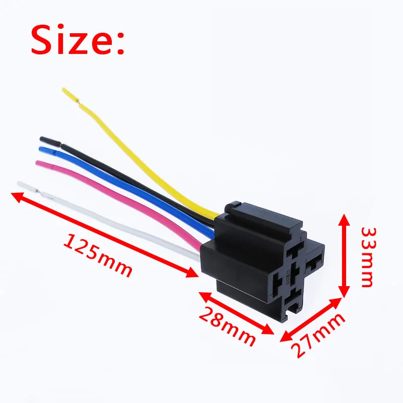 JD2912 4 Pin 5 Pin 40A DC 12V 24V 36V 48V Auto Car Relay with Mounting Hole Coil Power 1.8W Automobile Control Device with Line