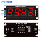 0.56 inch 4-Digit 7 Segments Digital Tube Clock Module Double Dots Blue Yellow White Green Red LED Display TM1637 For Arduino