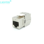 12/24pcs RJ45 Keystone Cat7 Cat6A Shielded FTP Zinc Alloy Module Network Keystone Jack Connector Adapter 10GB Network