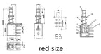 5pcs  Right Angle PCB Latching Push Button Switch DPDT Double Pole 6 Pin self-locking key power switches red blue yellow A03/04