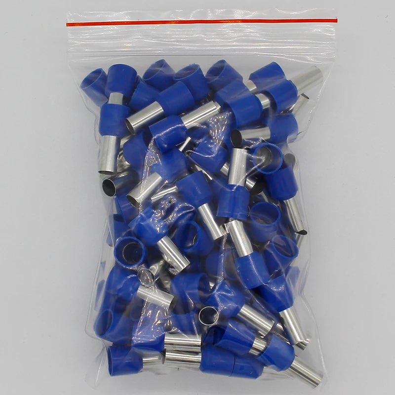 E16-12 Tube Insulating Insulated Terminals 16MM2 Cable Wire Connector Insulating Crimp Terminal 100PCS/Pack Connector E-
