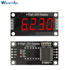 0.36 Inch 0.36" 4-Digit Red/Green/Yellow/Blue/White LED Display Tube Decimal 7 Segments TM1637 Module For Arduino size 30x14mm