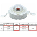 10-100PCS 730nm 740NM 3W High Power LED Lamp IR Far Red Infrared Red 3w 720NM Diode For Project Laser Flashlight Night Vision
