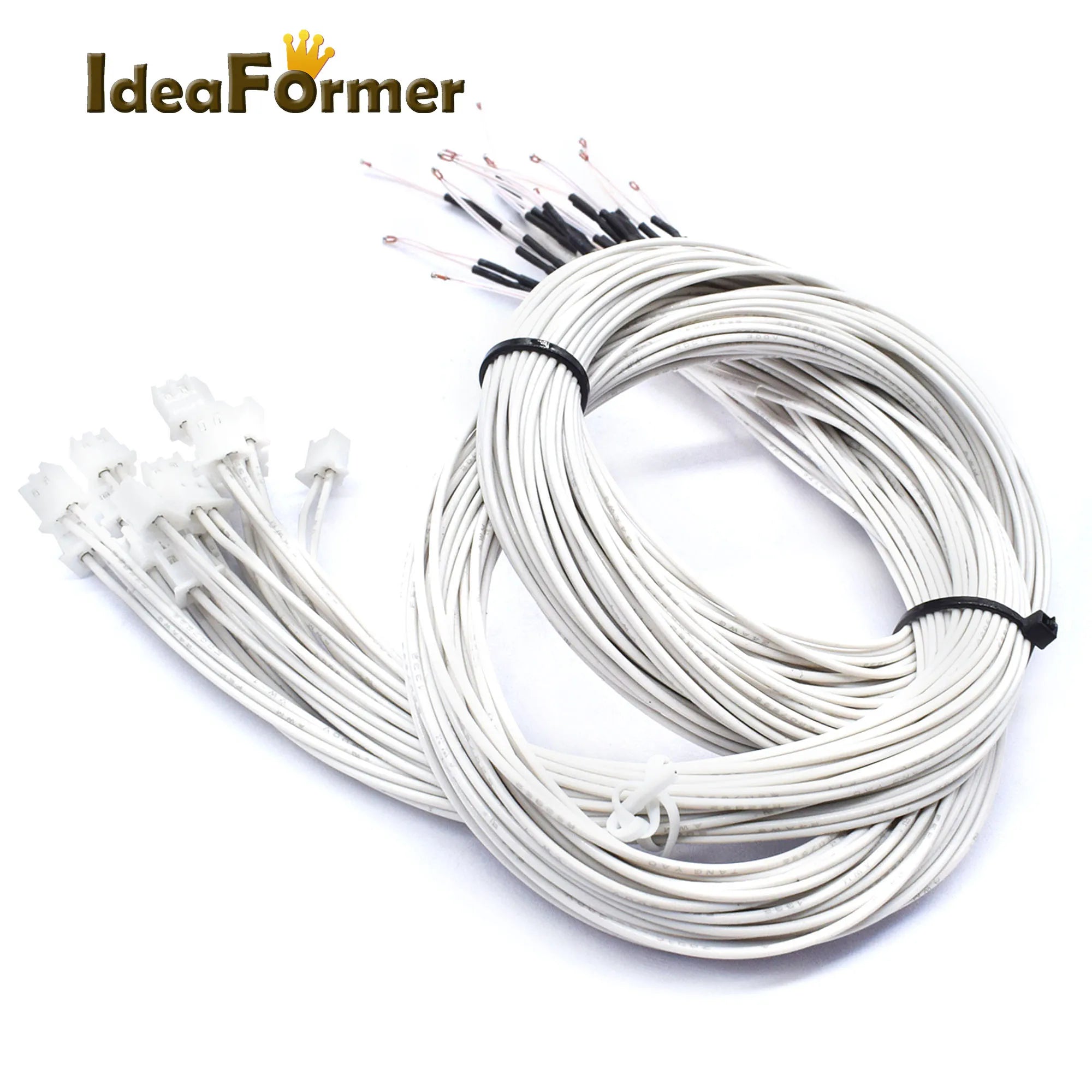 1/5Pcs 100K Ohm Resistor NTC 3950 Thermistor Thermal Sensors No/Dupont/XH2.54 Terminal With 1 Meter Cable 3D Printer Parts