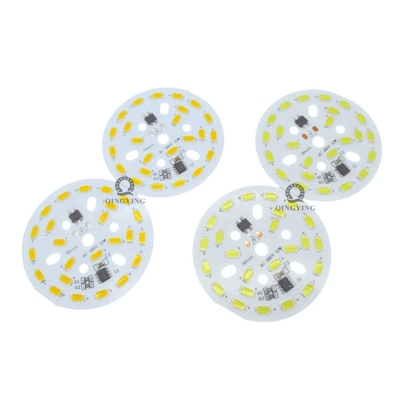 10pcs AC 220V LED PCB SMD5730 3W 5W 7W 10W 12W 15W 18W 24W Integrated IC Driver White/Warm White Light Source for LED Bulb