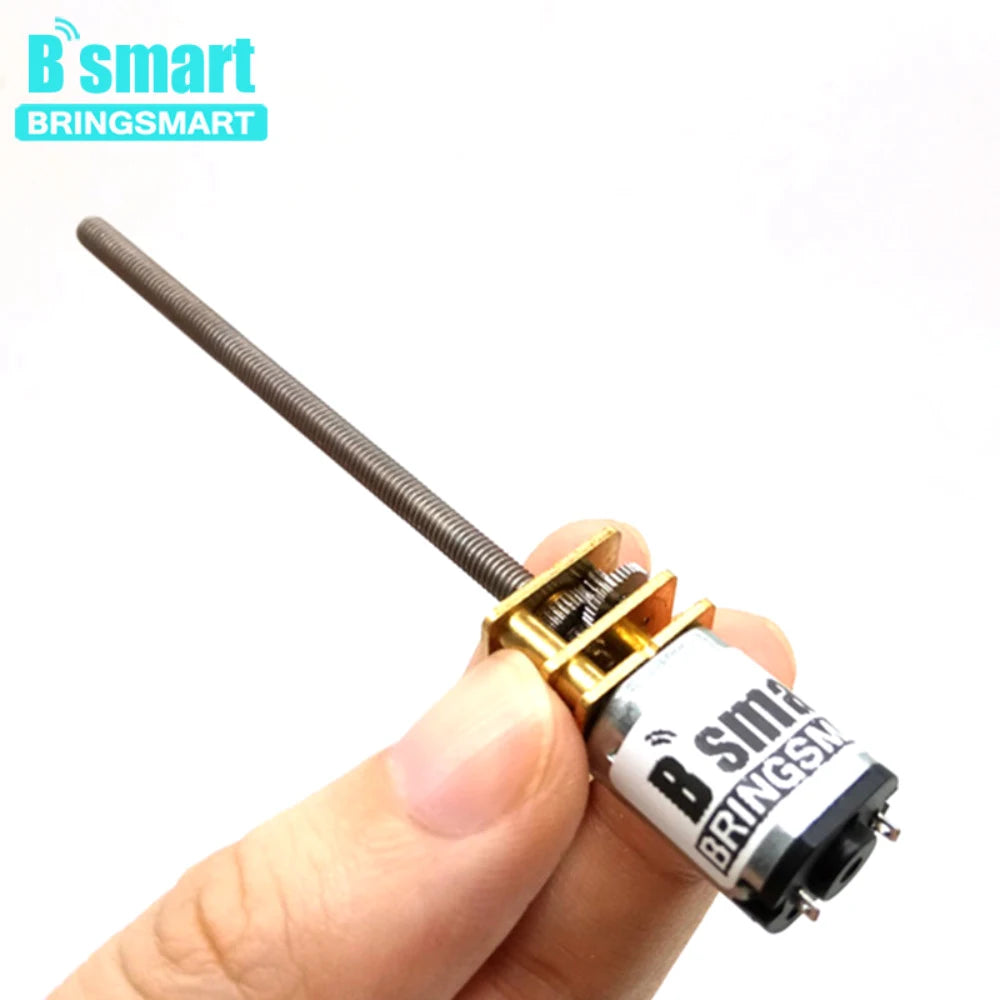Bringsmart M3 Screw 55mm Threaded Shaft 3V 6V 12V DC Motor Customized 30/100/200/250/300/600rpm Mini Electric Gear Reducer N20
