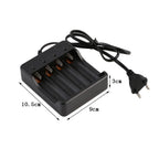 EU Plug Li-ion Battery Charger DC 4.2V 1.2A Output 4 Slots For 18650 Rechargeable Lithium Battery Factory Price Without Battery