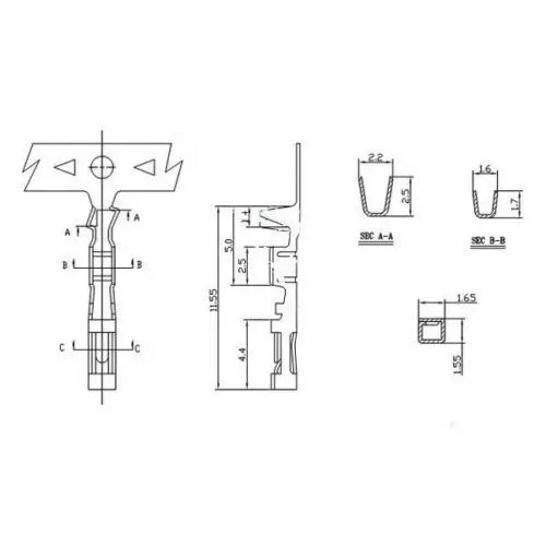 50Pcs 2.54mm Male and Female Dupont and Servo Crimp Wire Jumper Pin Header Connector Terminal Pins Crimp