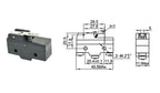 LXW5-11N1 LXW5-11G2 Z-15G Microswitch Limit Travel Switch Small Horizontal Rotary Roller Lever Arm Hinge Screw Terminal
