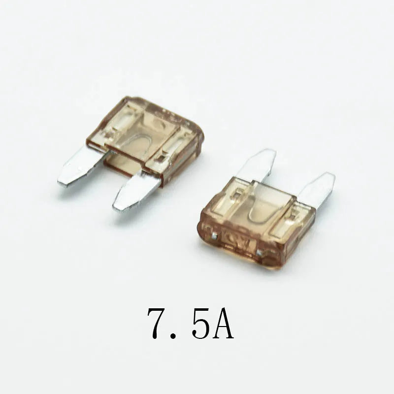 20pcs  5A 7.5A 10A 15A 20A 25 30A AMP Set For Auto Car Truck  Safety fuse Mini Blade Fuse Zinc Alloy and Plastic Material