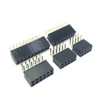 10pcs 2.54mm Female Header Right Angle 2X2/3/4/5/6/7/8/9/10/20/25/30/40P PH8.5mm double row Gold-plated