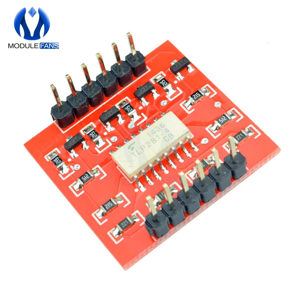 TLP281 4 CH 4-Channel Opto-isolator IC Module For Arduino Expansion Board High And Low Level Optocoupler Isolation 4 Channel