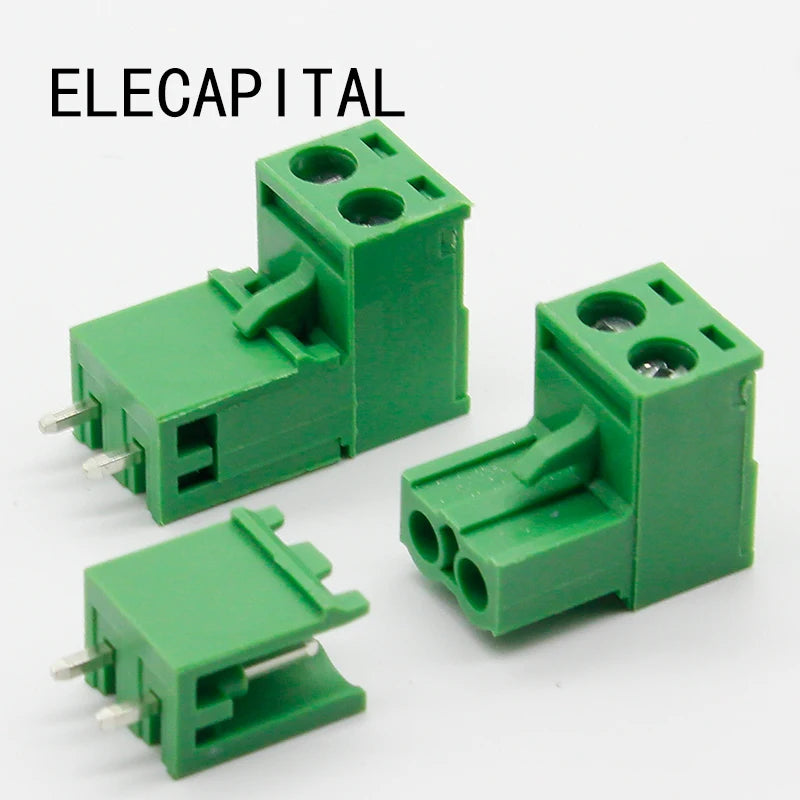 Free shipping 10 sets ht5.08 2pin Terminal plug type 300V 10A 5.08mm pitch connector pcb screw terminal block