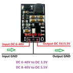 5W DC 6-40V to 3.3V 5V Low Noise 2 in 1 LDO Linear Regulators & DC-DC Buck Converter Module Replace AMS1117 LM317 7805