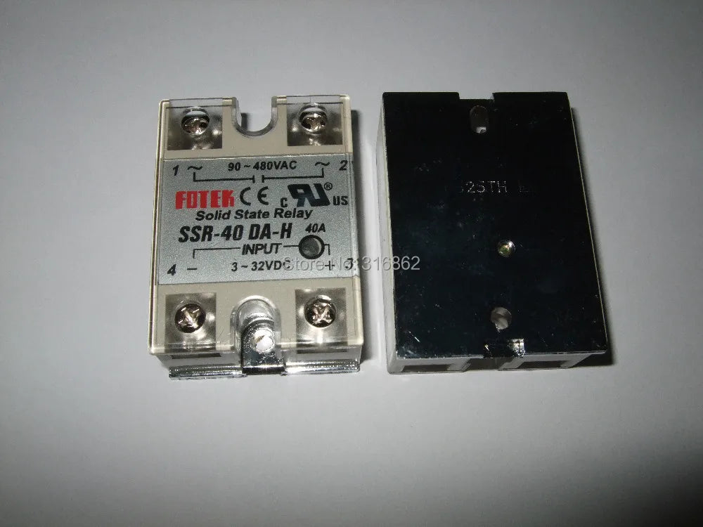 SSR-40DA-H Industrial 40A FOTEK Solid State Relay 90-480V Output AC SSR 10DA 25DA 40DA 50DA 60DA 75DA 80DA 100DA