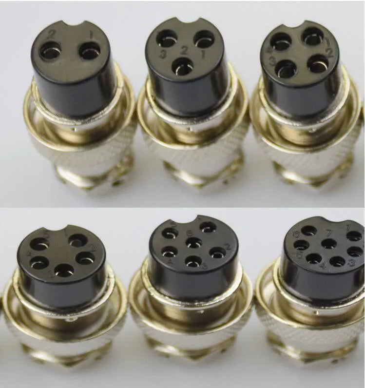 1set GX20 Aviation Connector Male Plug Female Socket Circular Connector 2/3/4/5/6/7/8/9/10/12/14/15 Pin Wire Panel Connector